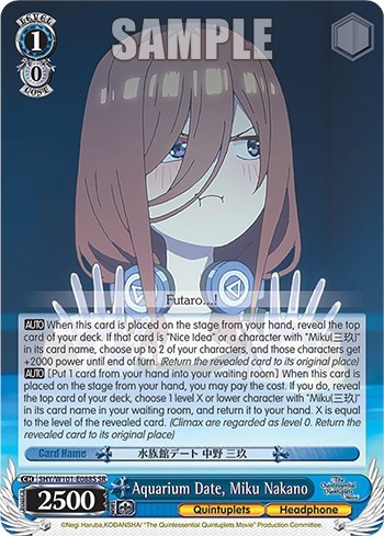 Aquarium Date, Miku Nakano 5HY/W101-E088S SR