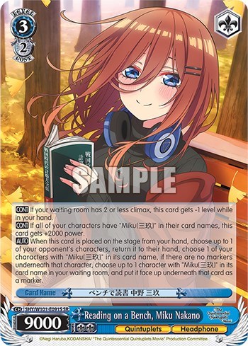 Reading on a Bench, Miku Nakano 5HY/W101-E091S SR