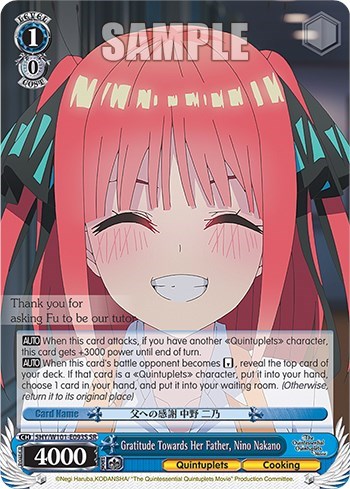 Gratitude Towards Her Father, Nino Nakano 5HY/W101-E093S SR