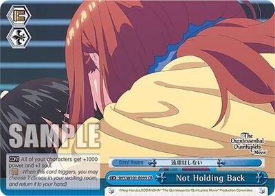 Not Holding Back 5HY/W101-E099 CR