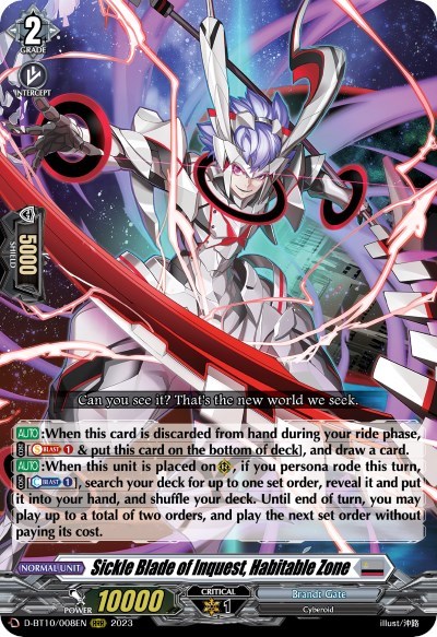 Sickle Blade of Inquest, Habitable Zone [D Format] D-BT10/008EN