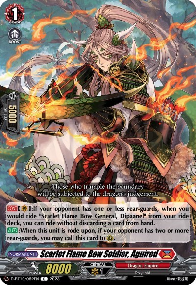 Scarlet Flame Bow Soldier, Aguired [D Format] D-BT10/062EN