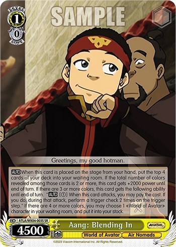 Aang: Blending In ATLA/WX04-003S SR