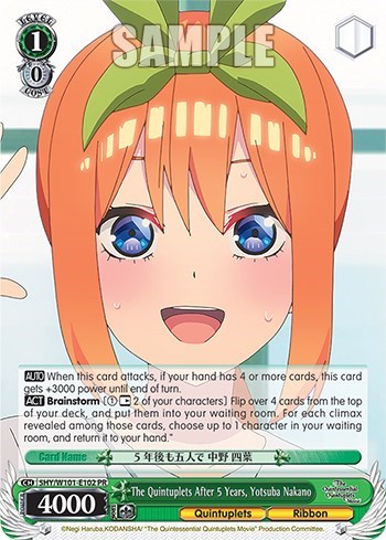 The Quintuplets After 5 Years, Yotsuba Nakano 5HY/W101-E102
