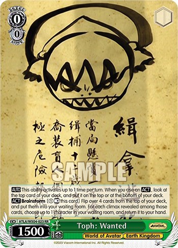 Toph: Wanted ATLA/WX04-023 RR