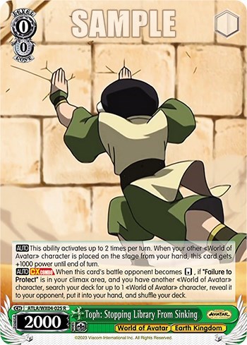 Toph: Stopping Library From Sinking ATLA/WX04-025 R
