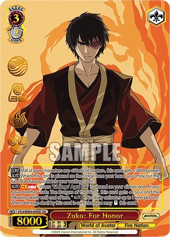 Zuko: For Honor ATLA/WX04-049SEC SEC