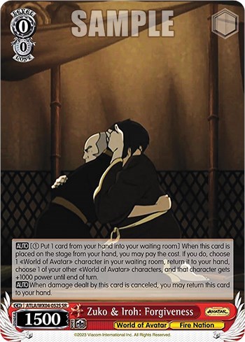 Zuko & Iroh: Forgiveness ATLA/WX04-052S SR