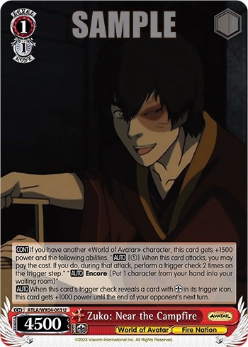 Zuko: Near the Campfire ATLA/WX04-063 U