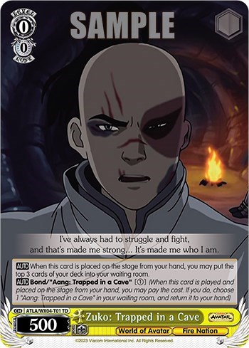 Zuko: Trapped in a Cave ATLA/WX04-T01 TD