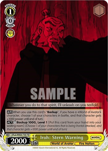 Iroh: Stern Warning ATLA/WX04-T05 TD
