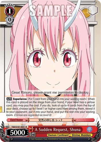 A Sudden Request, Shuna TSK/S101-E051 R