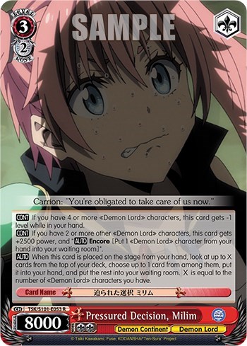 Pressured Decision, Milim TSK/S101-E053 R