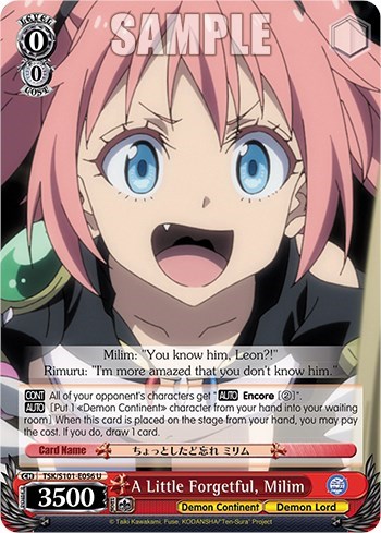 A Little Forgetful, Milim TSK/S101-E056 U — That Time I Got Reincarnated as a Slime Vol.3