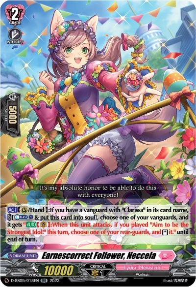 Earnescorrect Follower, Neccela [D-Format] D-SS05/018EN