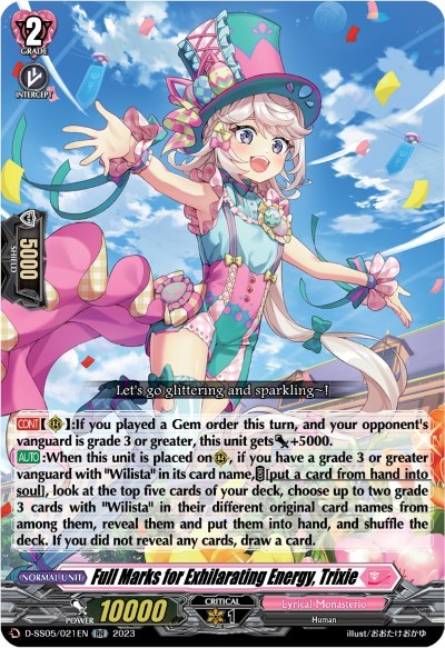 Full Marks for Exhilarating Energy, Trixie [D-Format] D-SS05/021EN