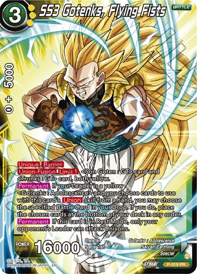 SS3 Gotenks, Flying Fists P-519