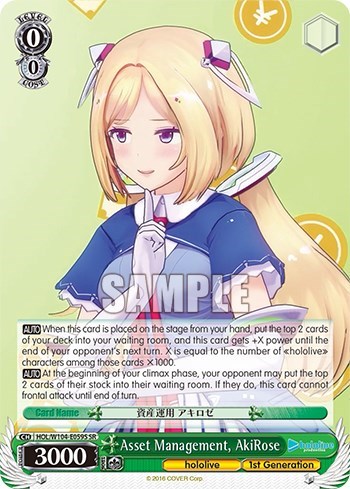 Asset Management, AkiRose HOL/W104-E059S SR