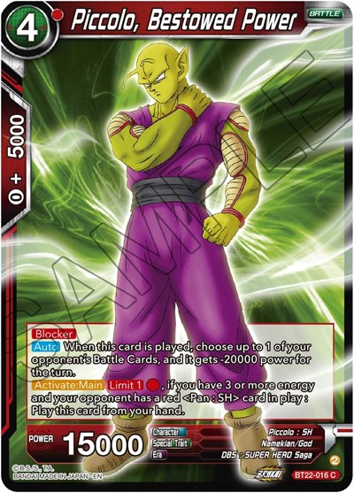 PIccolo, Bestowed Power BT22-016
