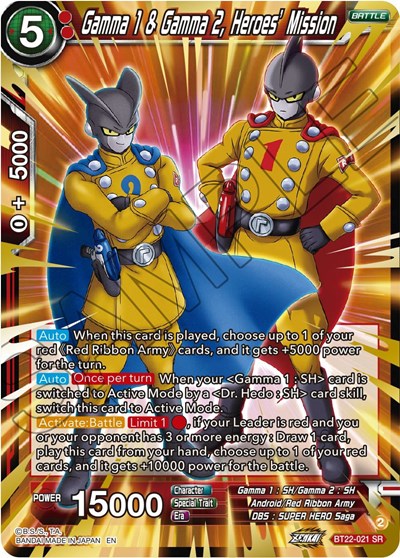 Gamma 1 & Gamma 2, Heroes´ Mission BT22-021