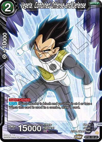 Vegeta, Combined Offense and Defense BT22-120