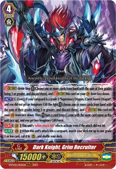 Dark Knight, Grim Recruiter [P-Format] D-PV01/005EN