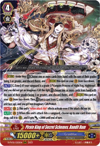 Pirate King of Secret Schemes, Bandit Rum [P-Format] D-PV01/020EN