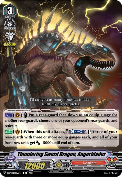 Thundering Sword Dragon, Angerblader [V Format] D-PV01/226EN