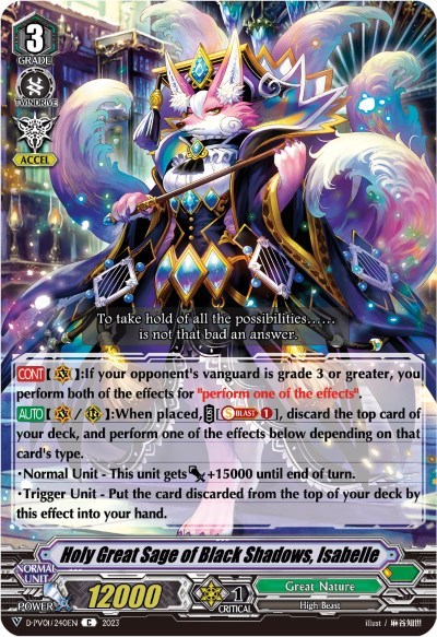 Holy Great Sage of Black Shadows, Isabelle [V Format] D-PV01/240EN