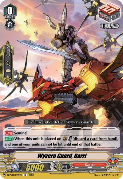 Wyvern Guard, Barri [V Format] D-PV01/272EN