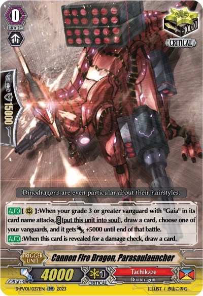 Cannon Fire Dragon, Parasaulauncher [P-Format] D-PV01/037EN