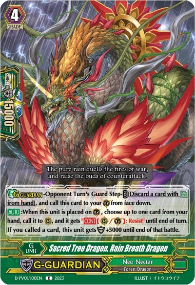 Sacred Tree Dragon, Rain Breath Dragon [P-Format] D-PV01/100EN
