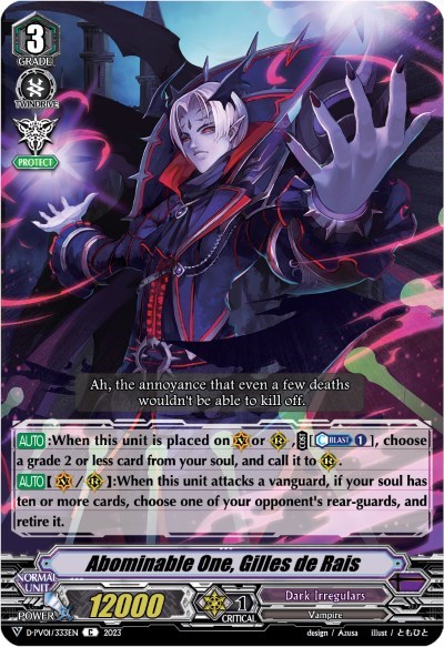 Abominable One, Gilles de Rais [V Format] D-PV01/333EN