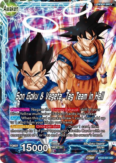 Son Goku // Son Goku & Vegeta, Tag Team in Hell BT22-031