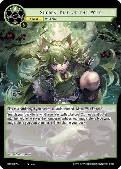 Sudden Rise of the Wild