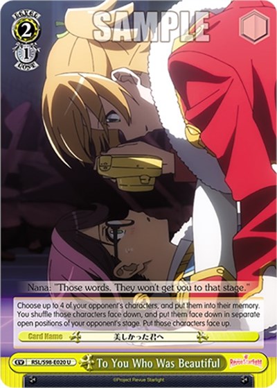 To You Who Was Beautiful RSL/S98-E020 U