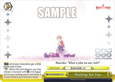 Waiting for You RSL/S98-E022SCC SCC