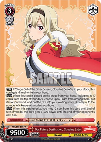 Our Future Destination, Claudine Saijo RSL/S98-E057 R