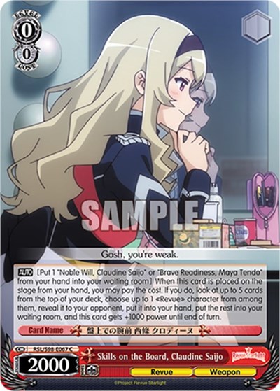 Skills on the Board, Claudine Saijo RSL/S98-E067 C