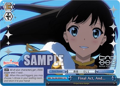 Final Act, And... RSL/S98-E098SCC SCC