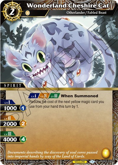 Wonderland Cheshire Cat BSS03-036