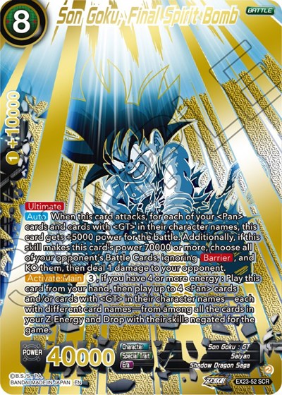 Son Goku, Final Spirit Bomb EX23-52