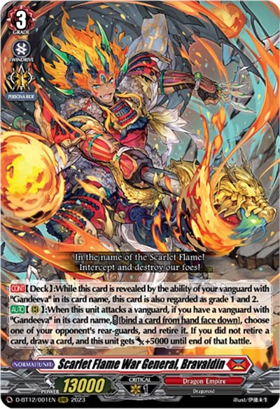 Scarlet Flame War General, Bravaldin [D-Format] D-BT12/001EN