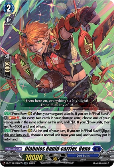 Diabolos Rapid-carrier, Geno [D-Format] D-BT12/020EN