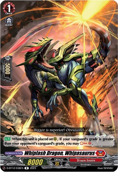 Whiplash Dragon, Whipasaurus [D-Format] D-BT12/038EN