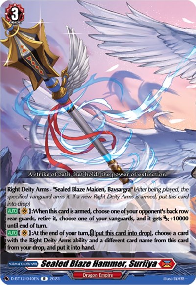 Sealed Blaze Hammer, Suriiya [D-Format] D-BT12/040EN