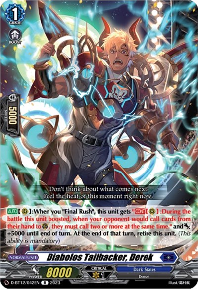 Diabolos Tailbacker, Derek [D-Format] D-BT12/042EN