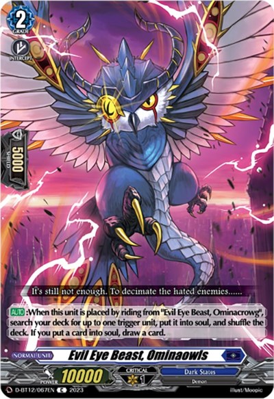 Evil Eye Beast, Ominaowls [D-Format] D-BT12/067EN
