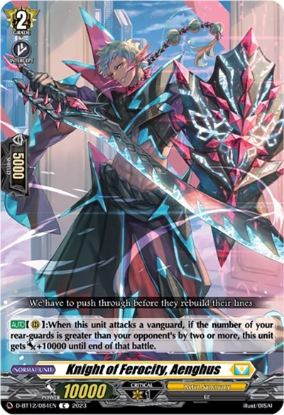 Knight of Ferocity, Aenghus [D-Format] D-BT12/084EN