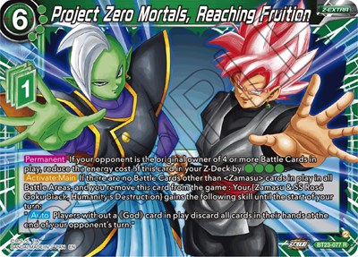 Project Zero Mortals, Reaching Fruition BT23-077